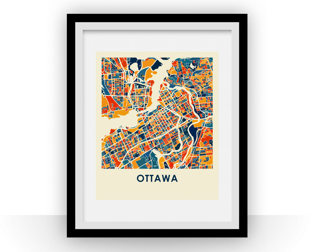 Ottawa Map Print - Full Color Map Poster