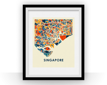 Charger l&#39;image dans la galerie, Singapore Map Print - Full Color Map Poster
