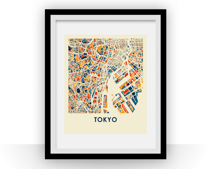 Tokyo Map Print - Full Color Map Poster