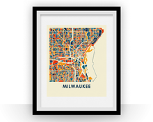 Charger l&#39;image dans la galerie, Milwaukee Map Print - Full Color Map Poster
