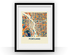 Charger l&#39;image dans la galerie, Portland Map Print - Full Color Map Poster
