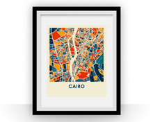 Charger l&#39;image dans la galerie, Cairo Map Print - Full Color Map Poster
