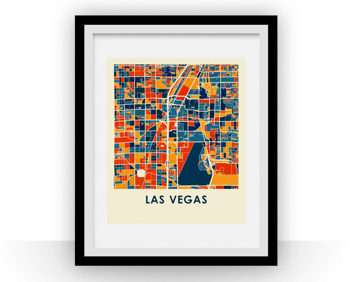 Las Vegas Map Print - Full Color Map Poster