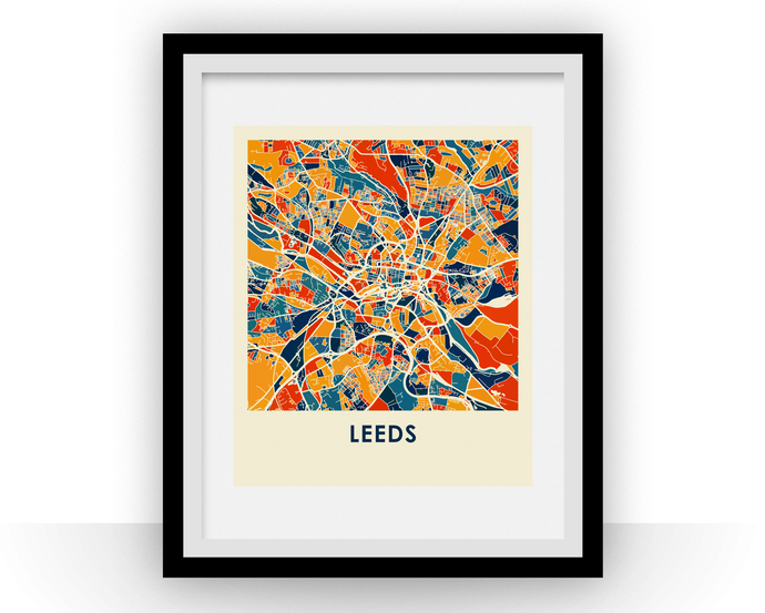 Leeds Map Print - Full Color Map Poster