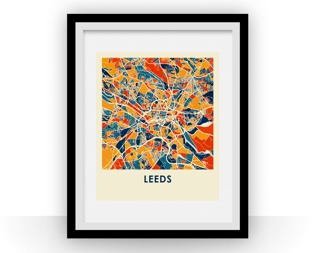 Leeds Map Print - Full Color Map Poster
