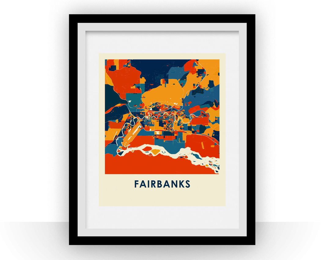 Fairbank Map Print - Full Color Map Poster