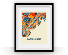 Charger l&#39;image dans la galerie, Affiche cartographique de Larchmont NY - Style Chroma

