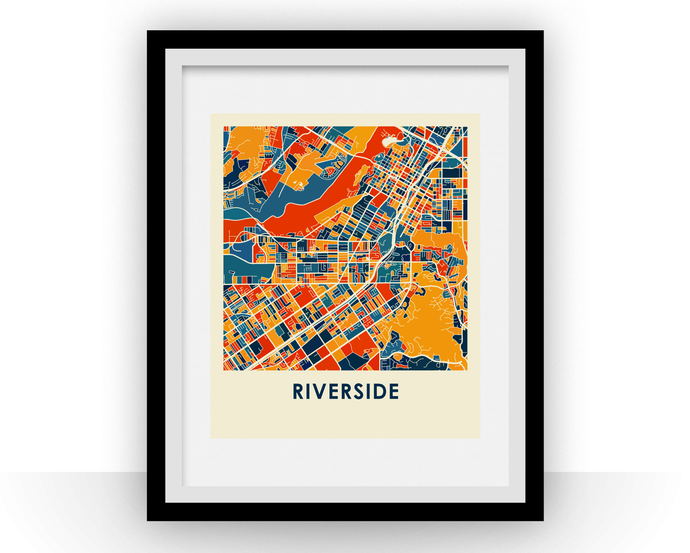 Riverside Map Print - Full Color Map Poster