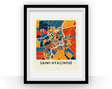 Charger l&#39;image dans la galerie, Affiche cartographique de Saint Hyacinthe Quebec - Style Chroma
