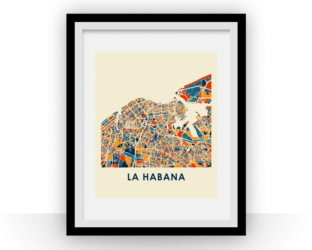 Havana Map Print - Full Color Map Poster