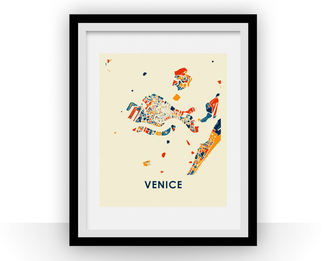 Venice Map Print - Full Color Map Poster