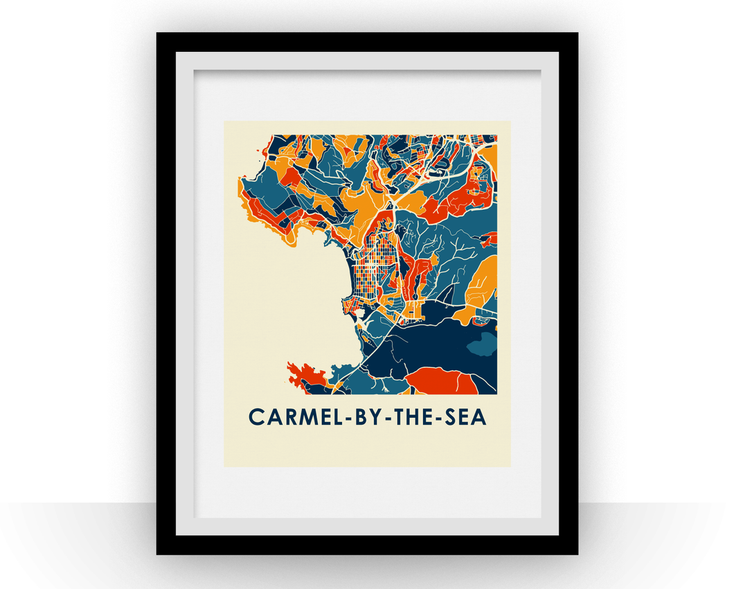 Carmel-By-The-Sea Map Print - Full Color Map Poster