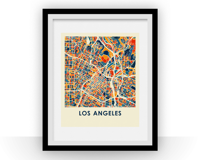 Los Angeles Map Print - Full Color Map Poster