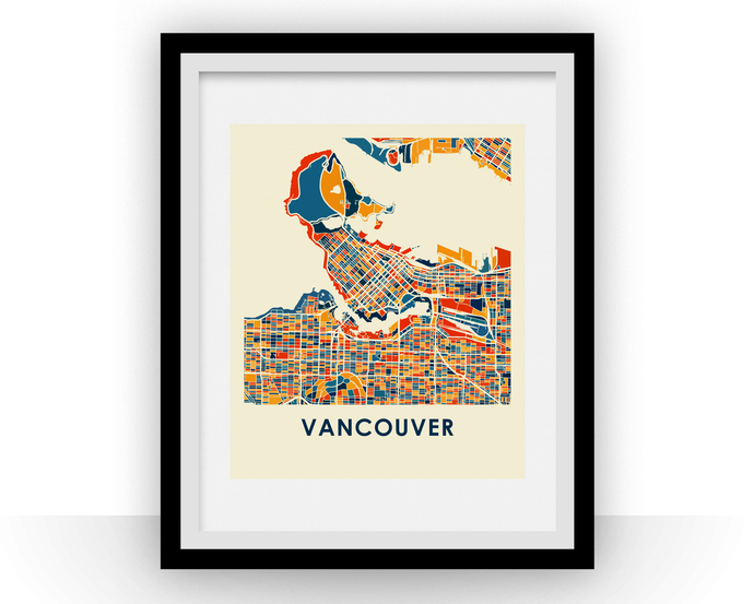 Vancouver Map Print - Full Color Map Poster