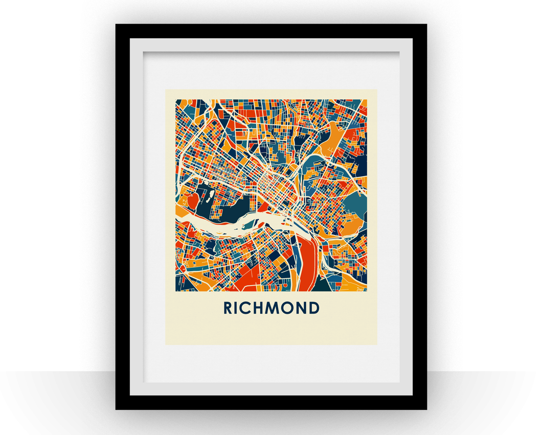 Richmond Map Print - Full Color Map Poster