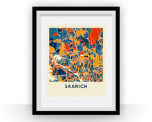 Load image into Gallery viewer, Saanich British Columbia Map Print - Full Color Map Poster
