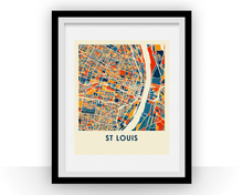 Charger l&#39;image dans la galerie, St Louis Map Print - Full Color Map Poster
