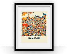 Load image into Gallery viewer, Hamilton Map Print - Full Color Map Poster
