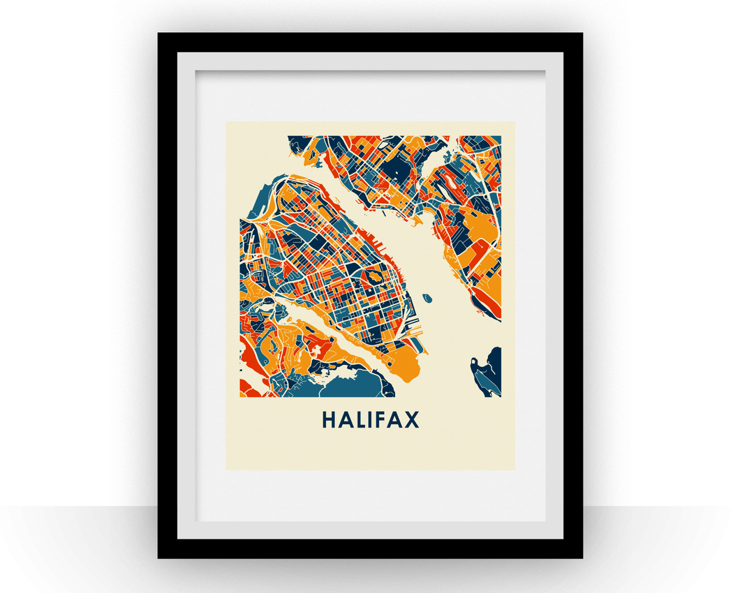 Halifax Map Print - Full Color Map Poster