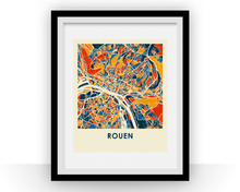 Charger l&#39;image dans la galerie, Rouen Map Print - Full Color Map Poster
