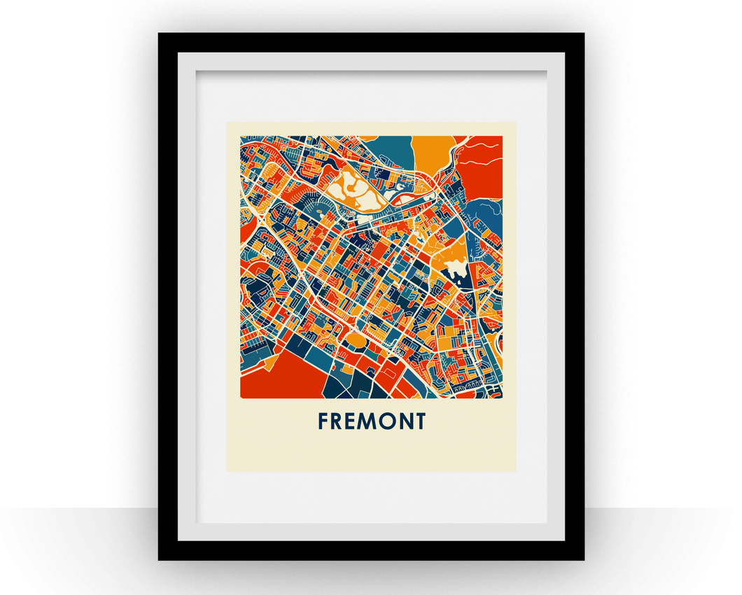 Fremont Map Print - Full Color Map Poster
