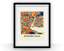 Load image into Gallery viewer, Niagara Falls Map Print - Full Color Map Poster
