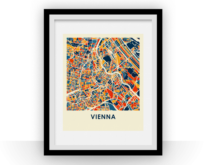 Vienna Map Print - Full Color Map Poster
