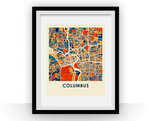 Load image into Gallery viewer, Columbus Map Print - Full Color Map Poster
