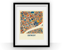 Charger l&#39;image dans la galerie, Detroit Map Print - Full Color Map Poster
