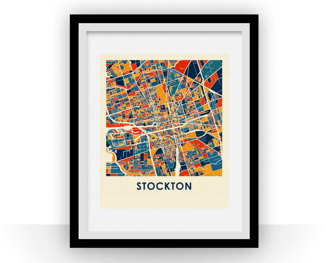 Stockton Map Print - Full Color Map Poster