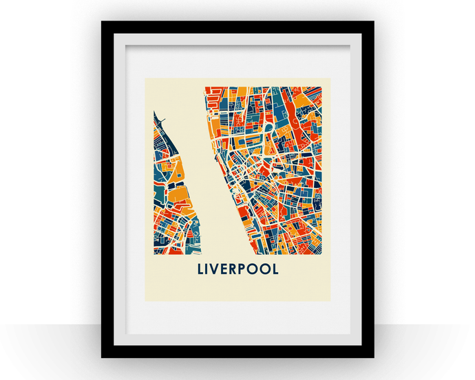 Liverpool Map Print - Full Color Map Poster