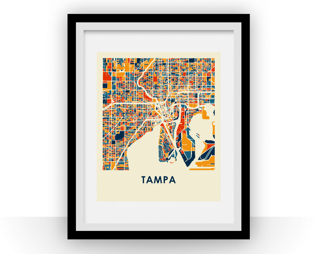 Tampa Map Print - Full Color Map Poster