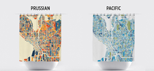Load image into Gallery viewer, Seattle Map Shower Curtain - usa Shower Curtain - Chroma Series

