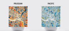 Load image into Gallery viewer, Richmond Map Shower Curtain - usa Shower Curtain - Chroma Series
