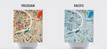 Load image into Gallery viewer, Taipei Map Shower Curtain - taiwan Shower Curtain - Chroma Series
