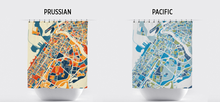 Load image into Gallery viewer, Dubai Map Shower Curtain - uae Shower Curtain - Chroma Series
