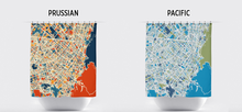 Load image into Gallery viewer, Bogota Map Shower Curtain - colombia Shower Curtain - Chroma Series
