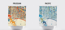 Load image into Gallery viewer, Long Beach Map Shower Curtain - usa Shower Curtain - Chroma Series
