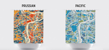 Load image into Gallery viewer, Prague Map Shower Curtain - czech republic Shower Curtain - Chroma Series
