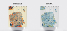 Load image into Gallery viewer, San Francisco Map Shower Curtain - usa Shower Curtain - Chroma Series
