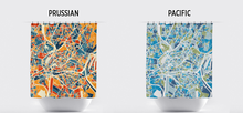 Load image into Gallery viewer, Strasbourg Map Shower Curtain - france Shower Curtain - Chroma Series
