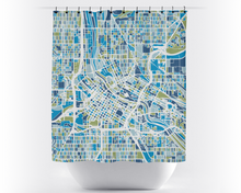 Load image into Gallery viewer, Minneapolis Map Shower Curtain - usa Shower Curtain - Chroma Series
