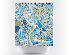Load image into Gallery viewer, Rome Map Shower Curtain - italy Shower Curtain - Chroma Series
