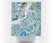 Load image into Gallery viewer, Ottawa Map Shower Curtain - canada Shower Curtain - Chroma Series
