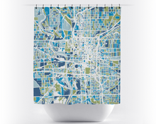 Load image into Gallery viewer, Indianapolis Map Shower Curtain - usa Shower Curtain - Chroma Series
