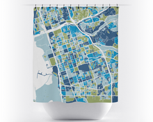 Load image into Gallery viewer, Chula Vista Map Shower Curtain - usa Shower Curtain - Chroma Series
