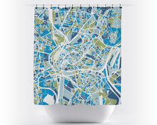 Load image into Gallery viewer, Strasbourg Map Shower Curtain - france Shower Curtain - Chroma Series
