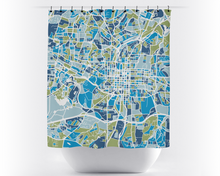 Load image into Gallery viewer, Raleigh Map Shower Curtain - usa Shower Curtain - Chroma Series
