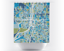 Load image into Gallery viewer, Grand Rapids Map Shower Curtain - usa Shower Curtain - Chroma Series

