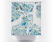 Load image into Gallery viewer, Boston Map Shower Curtain - usa Shower Curtain - Chroma Series
